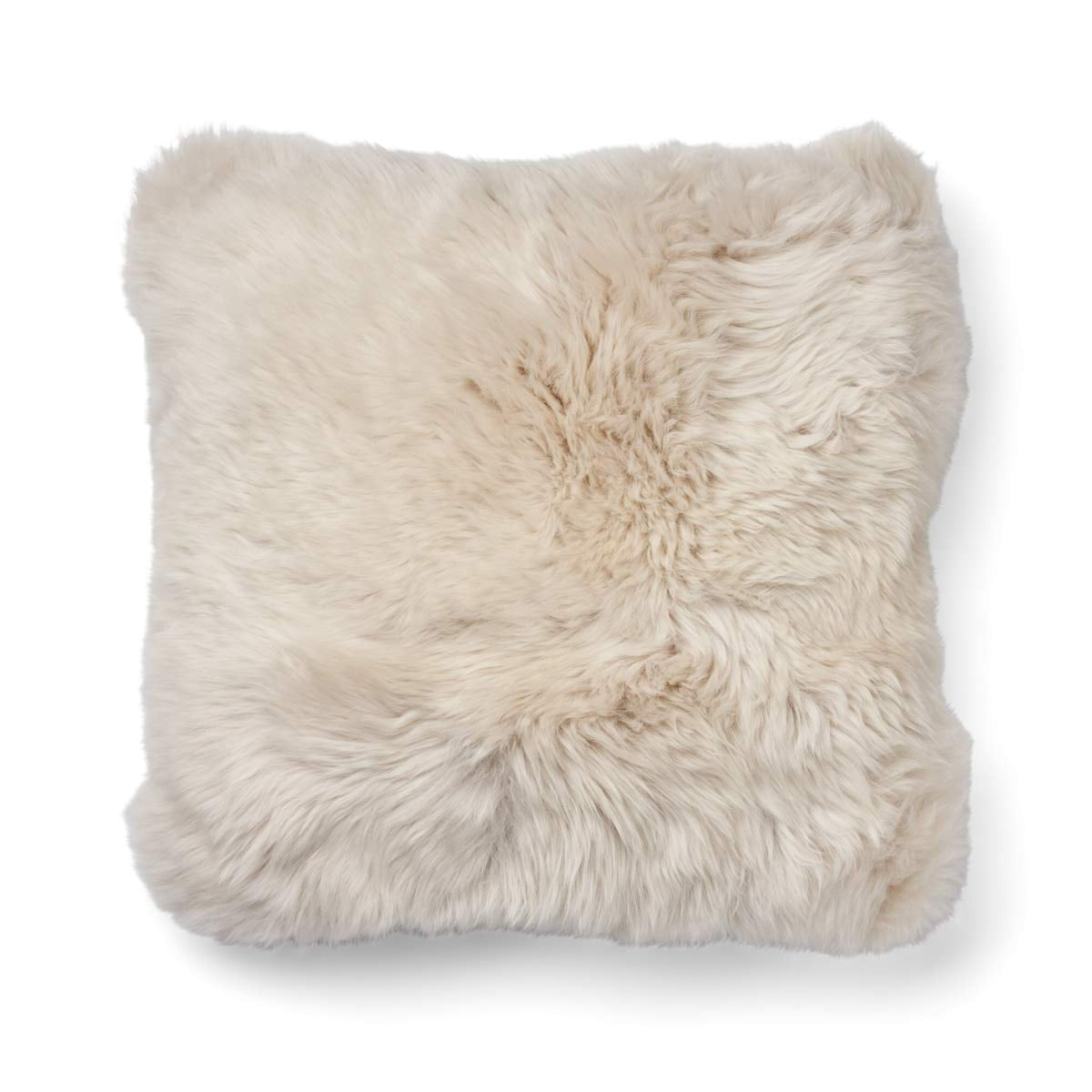 Pitkä Villa Lampaannahkatyyny | 52x52 cm | 34x52 cm Beige/Pellava / 52x52 cm