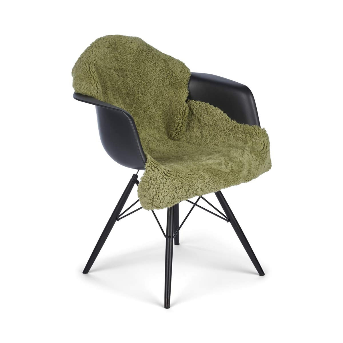 Uusiseelantilainen Lampaannahka | Premium | Lyhyt Kihara Villa | Matto 90 cm Salviavihreä