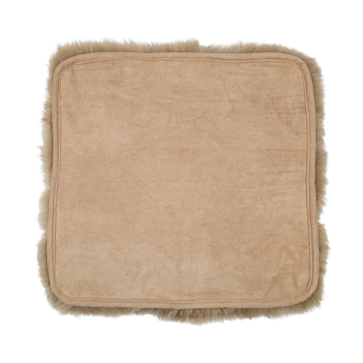 Istuinpäällinen | Selkäpuolella | Pitkä villa | Uusi-Seelanti | 40x40 cm Taupe