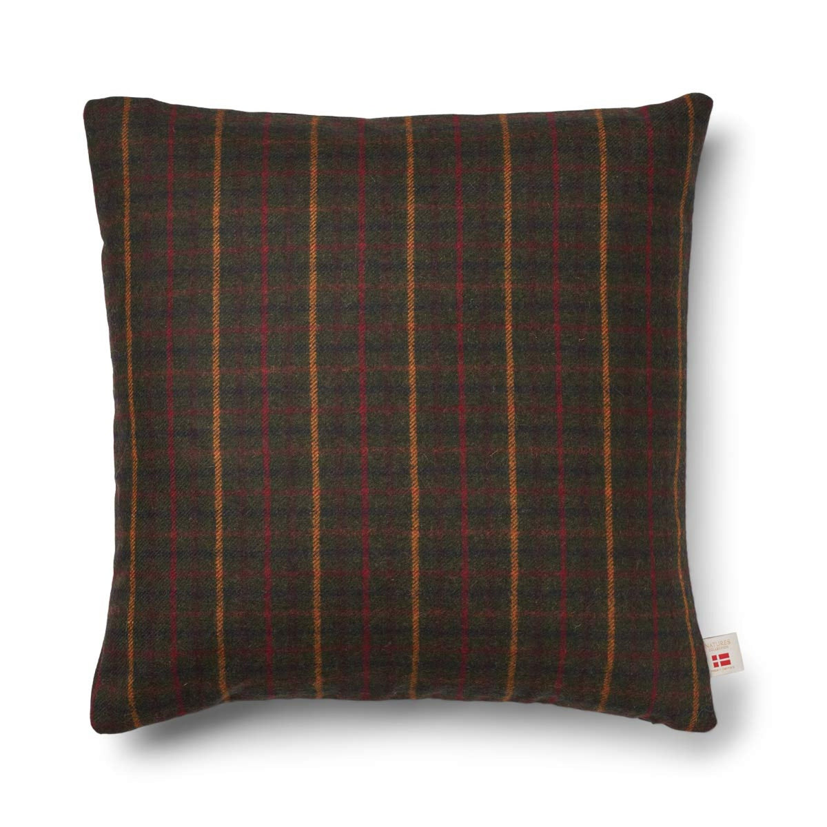 Kaksipuolinen villatyyny | 52x52 cm Kilberry Fir-tummavihreä