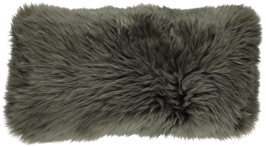 Pitkä Villa Lampaannahkatyyny | 28x56 cm Hedge Green