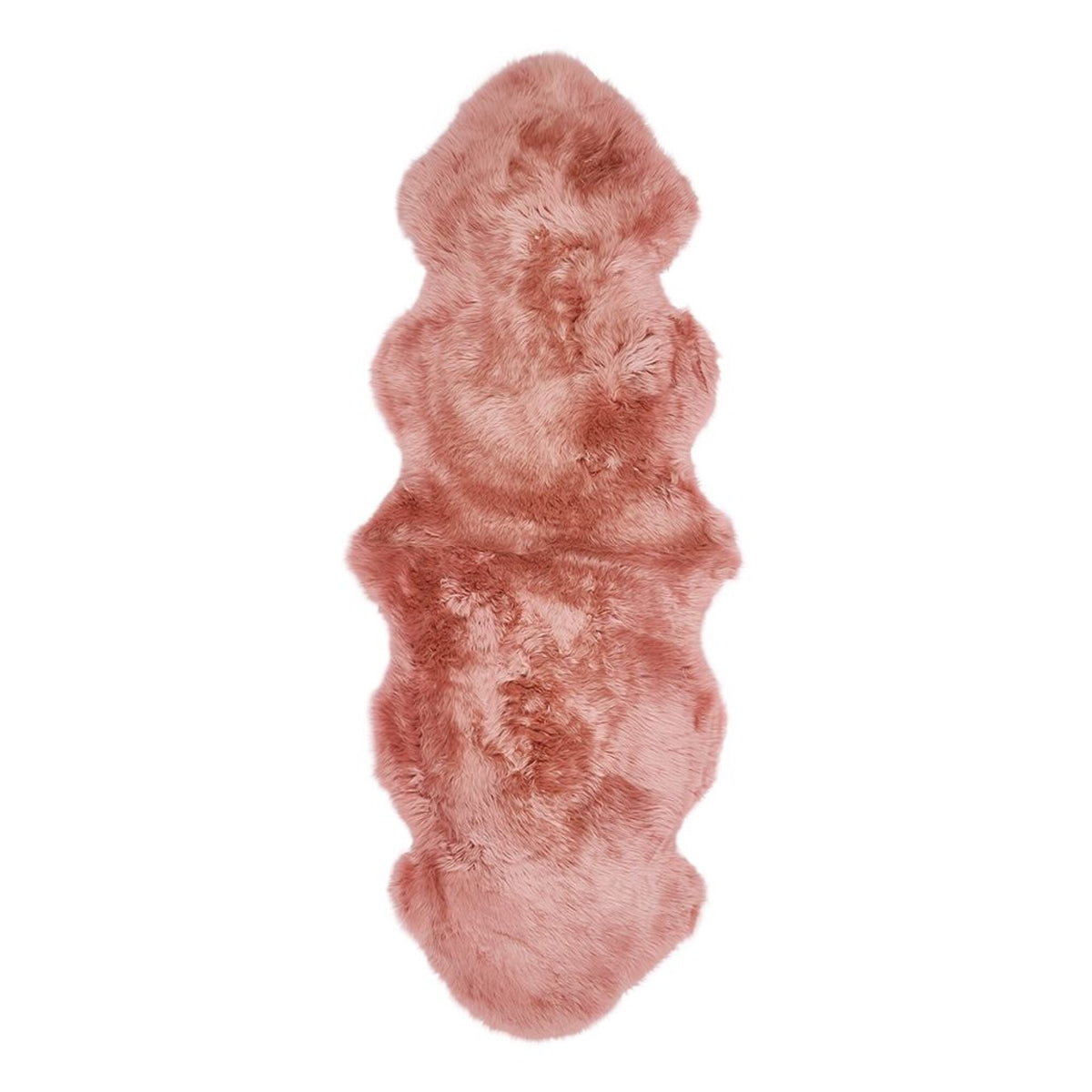 Premium-laatu | Kaksinkertainen uusiseelantilainen lampaannahka | Pitkä villa | Matto 180 cm Rosa
