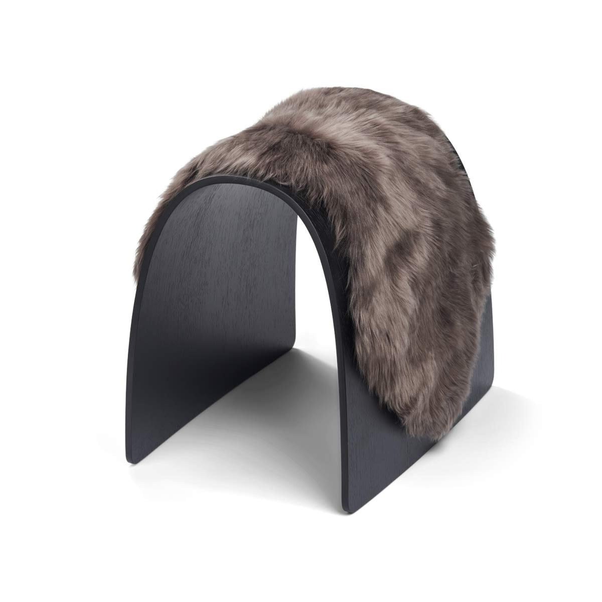 Sheep Stool -päällinen | Pitkä villa Pähkinä / 90x35 cm