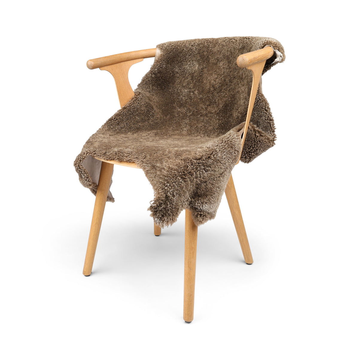 Uusiseelantilainen Lampaannahka | Luonnollinen Muoto | Lyhyt Villa | 90x60 cm Taupe