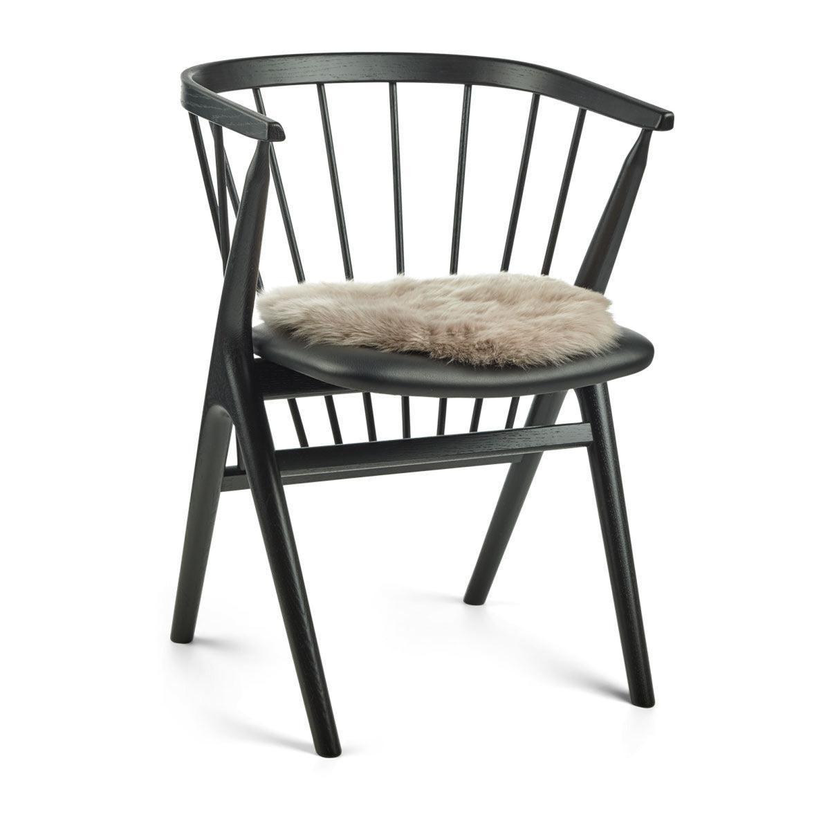Pitkä Villa Lampaannahka Istuinpäällinen | Ø38 cm Kyyhkynharmaa