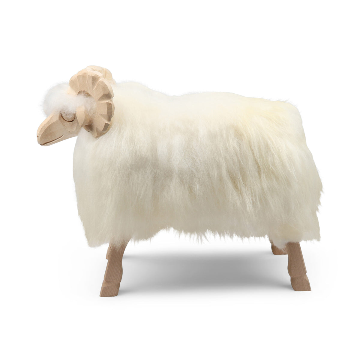 Alpine Sheep -lammaspatsas Luonnonvalkoinen / 80x30x60 cm