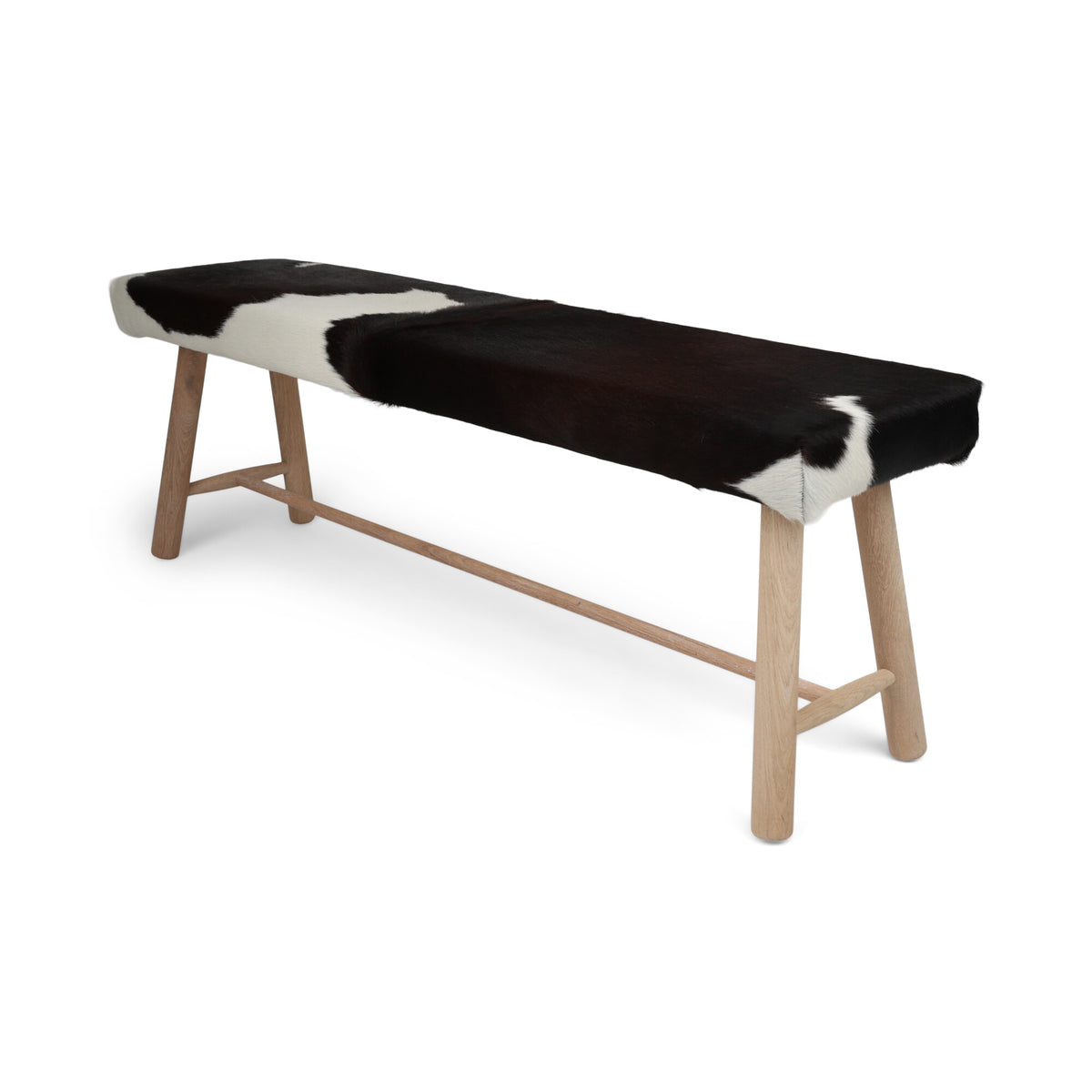 Theo lehmännahkapenkki | Tammijalat | 140x35x45 cm