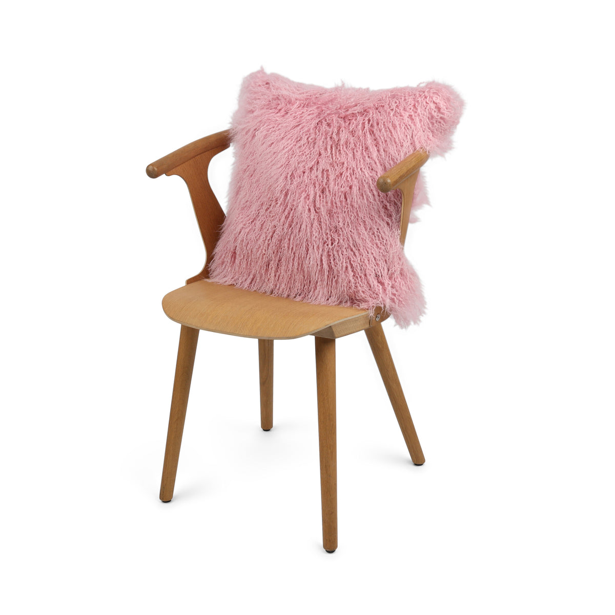 Lampaannahkatyyny | Mongolialainen | 50x50 cm Lady Pink