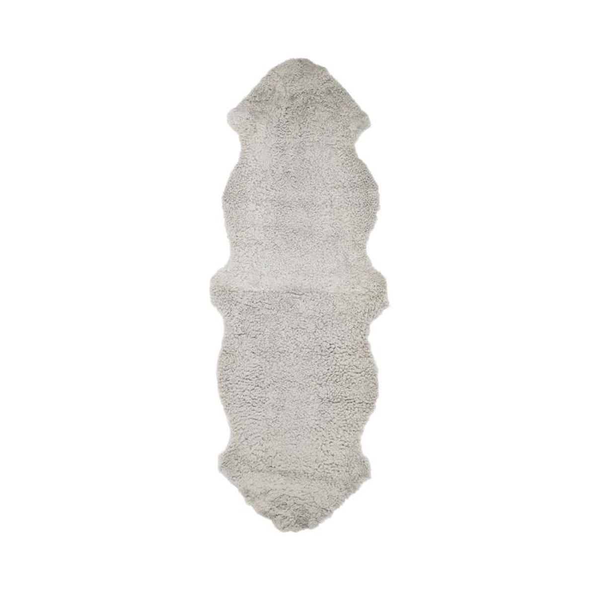 Tupla-lampaannahkamatto | Uusi-Seelanti | Lyhyt kihara villa | 170x60 cm Harmaa