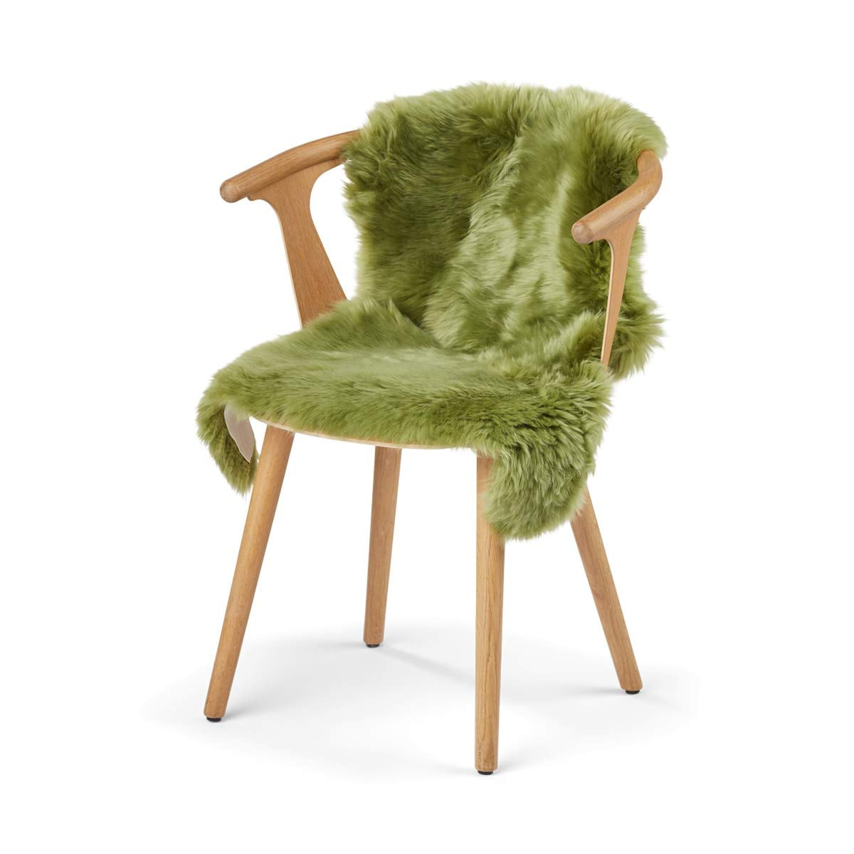 Uusiseelantilainen lampaannahka | Pitkä villa | 100 cm Vihreä