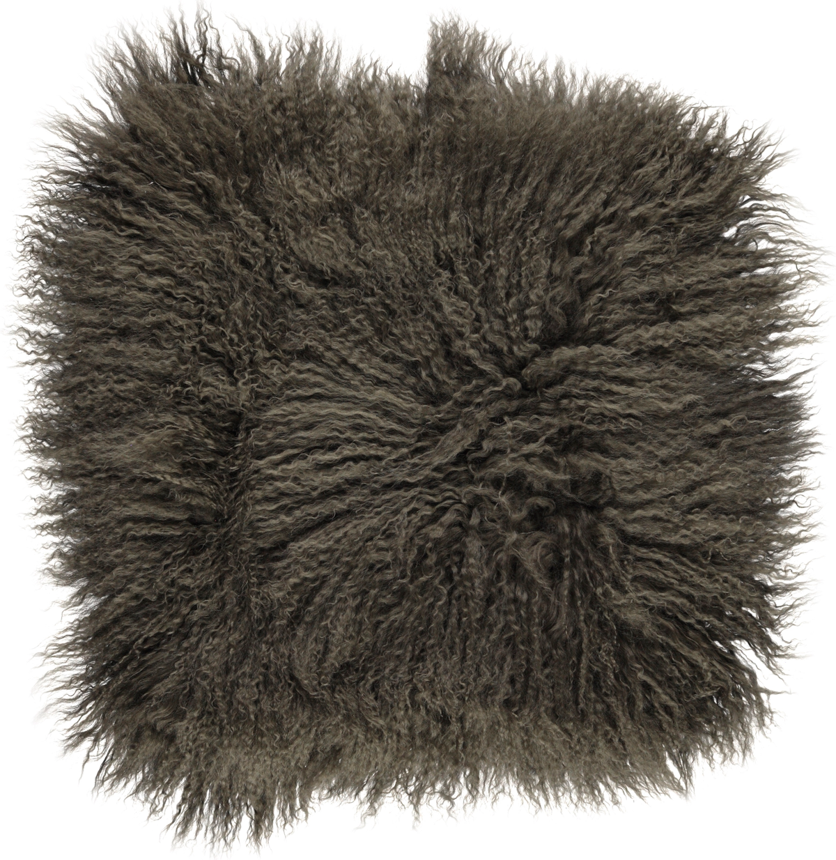 Mongolialainen Kiharavillatyyny | 40x40 cm Hedge Green