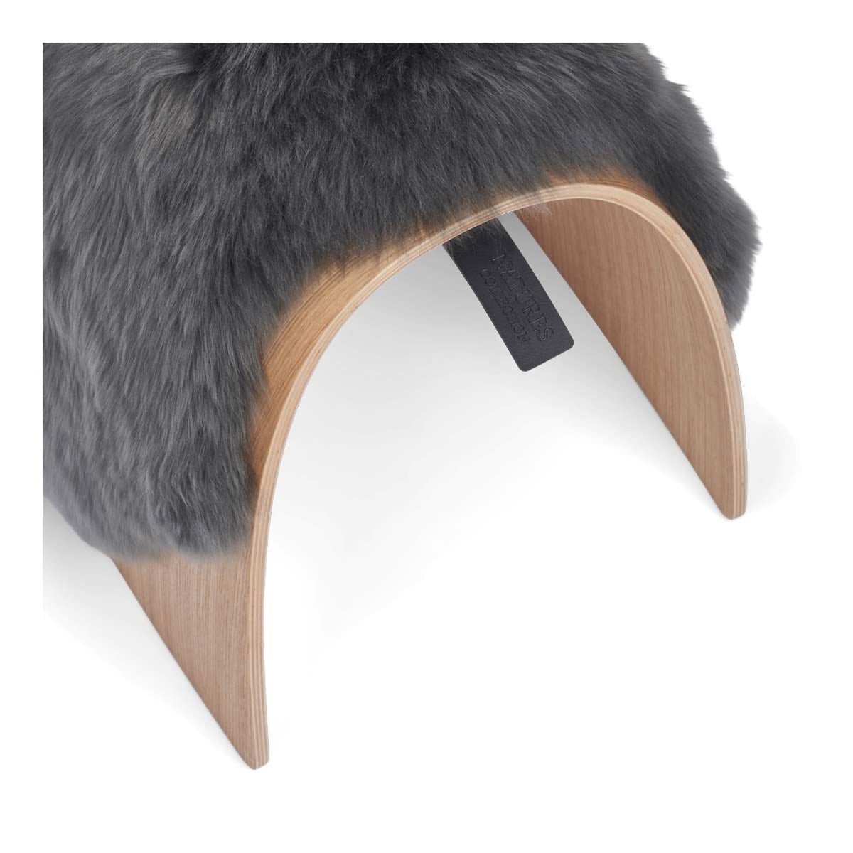 Sheep Stool -päällinen | Pitkä villa Teräs / 67x30 cm