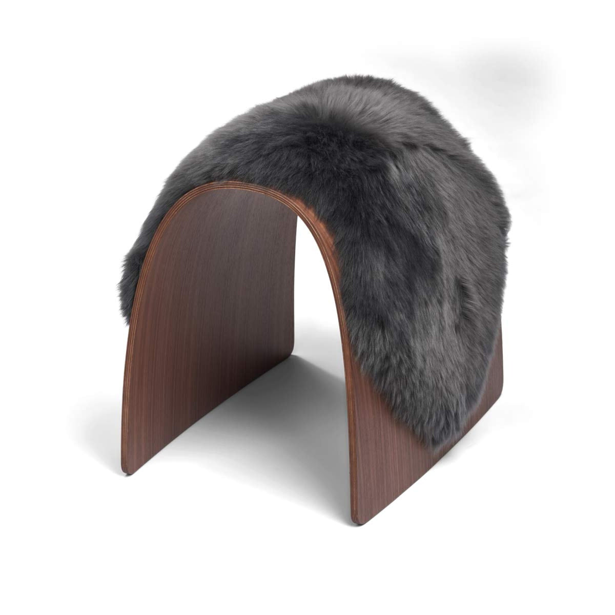 Sheep Stool -päällinen | Pitkä villa Teräs / 67x30 cm