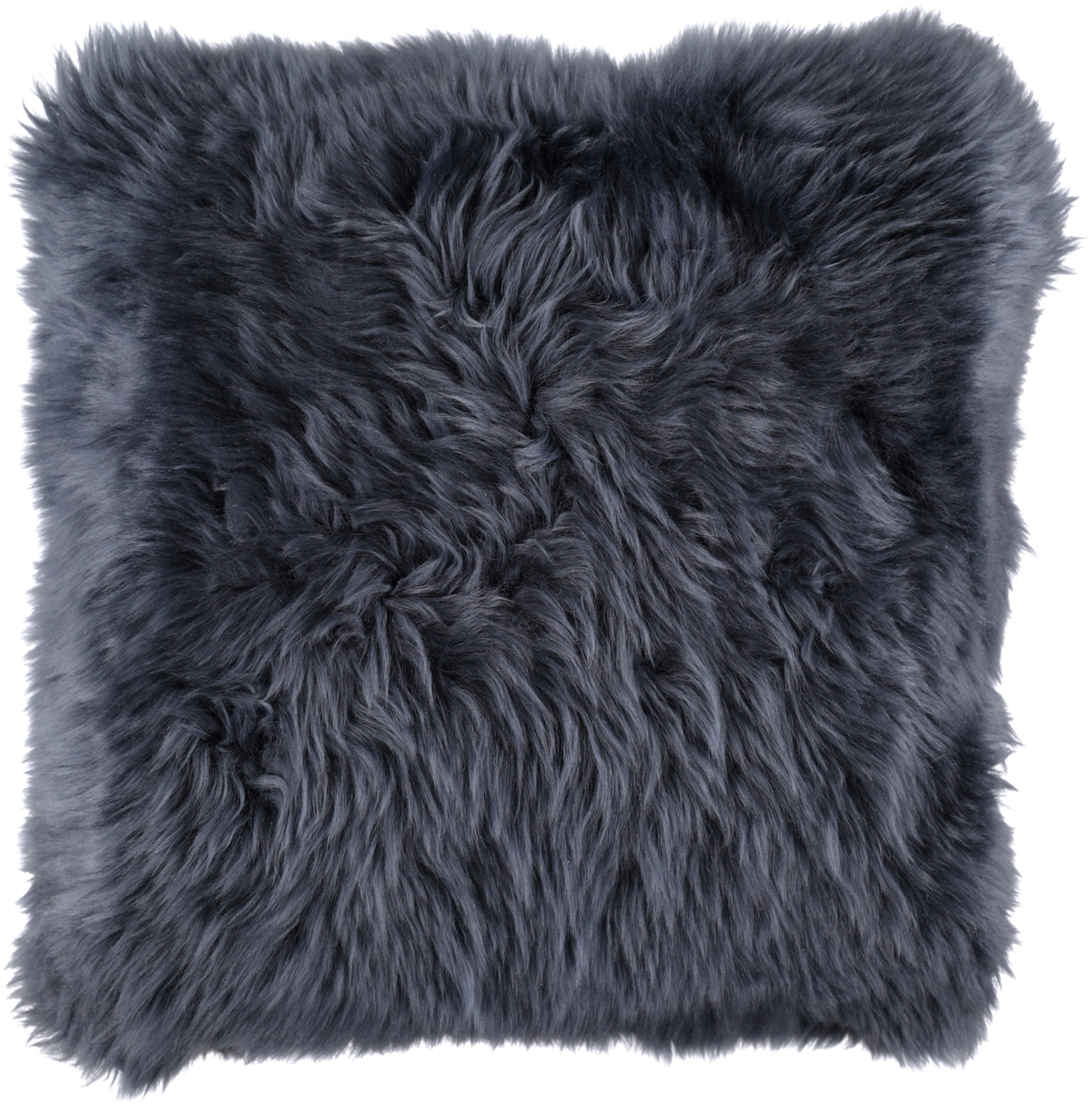 Pitkä Villa Lampaannahkatyyny | 35x35 cm Navy