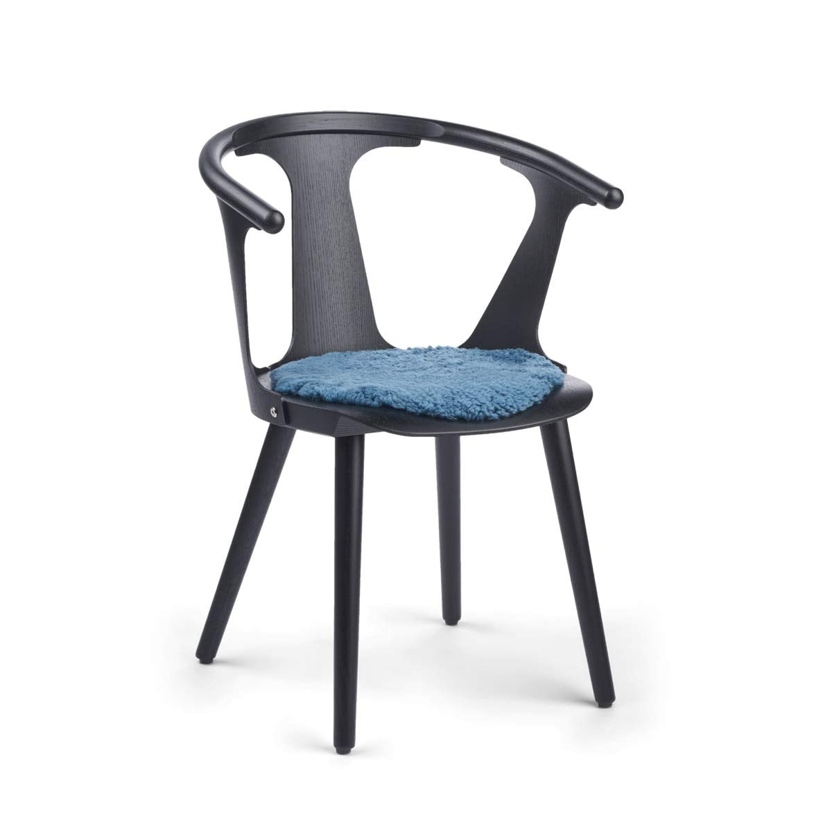 Lyhyen Villan Lampaannahkainen Istuinpäällinen | Ø38 cm Korallinsininen