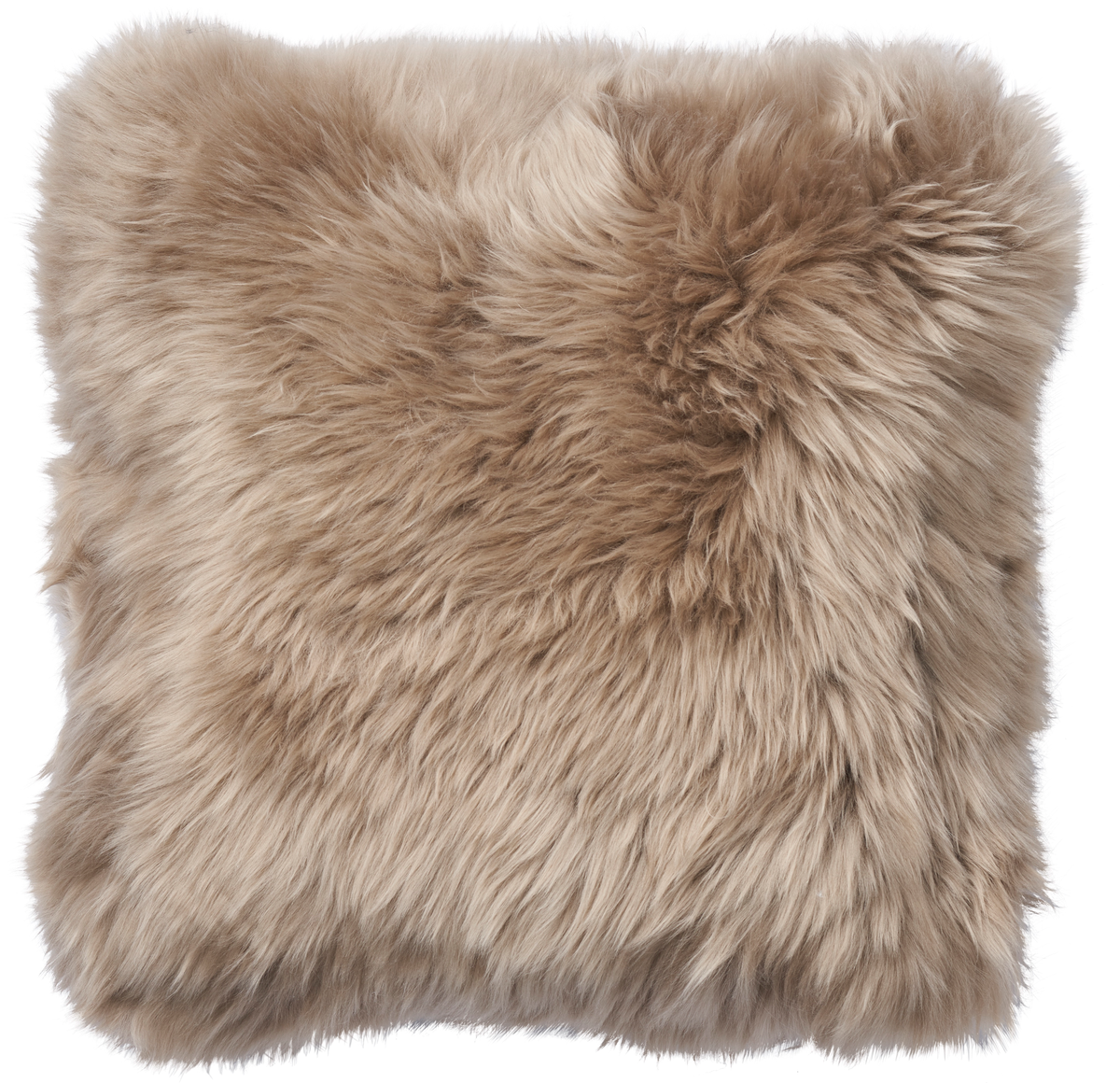 Pitkä Villa Lampaannahkatyyny | Kaksipuolinen | Uusi-Seelanti | 45x45 cm Taupe