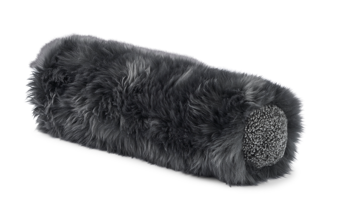 Lampaannahkainen bolstertyyny | D20xL52 cm Teräs/Grafiitti