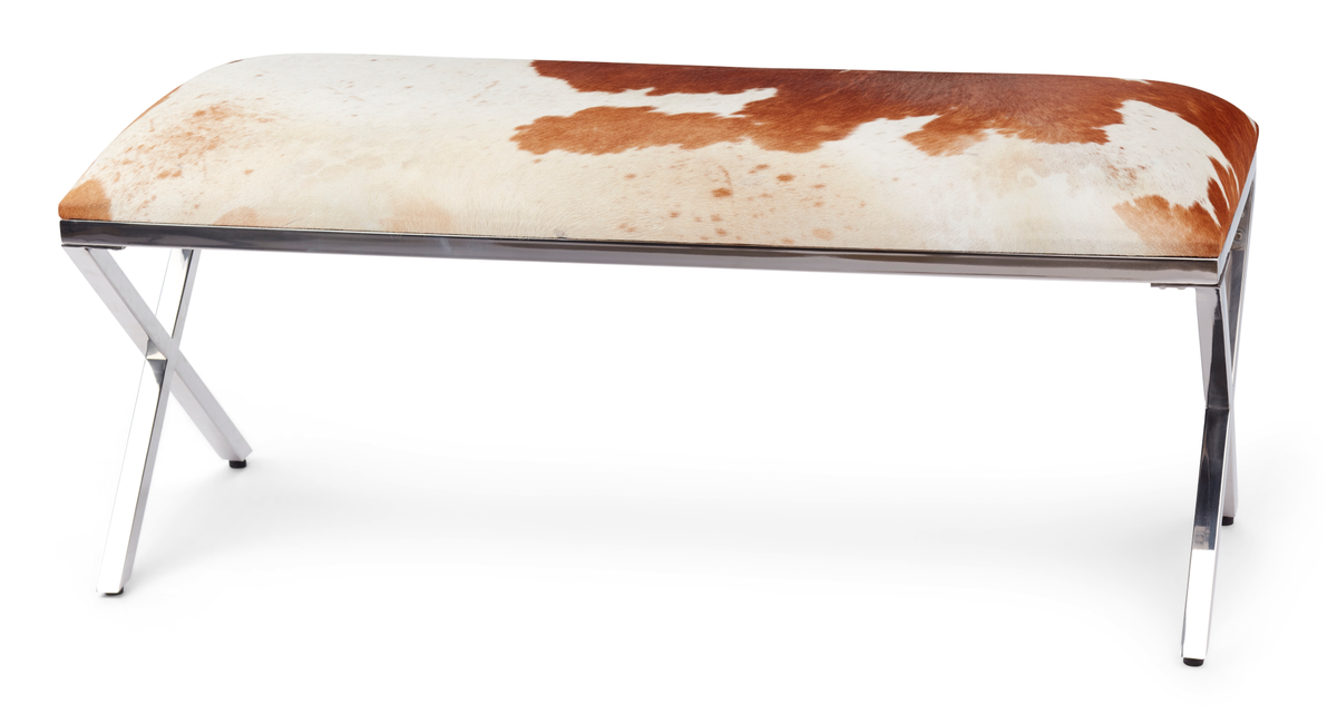 Lehmännahkainen penkki | 110x42x45 cm