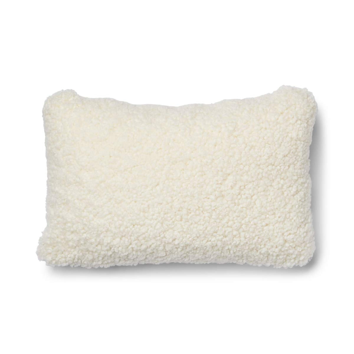 Kaksipuolinen tyyny | Lyhyt villa | 34x52 cm Oatmeal-Beige/Norsunluu
