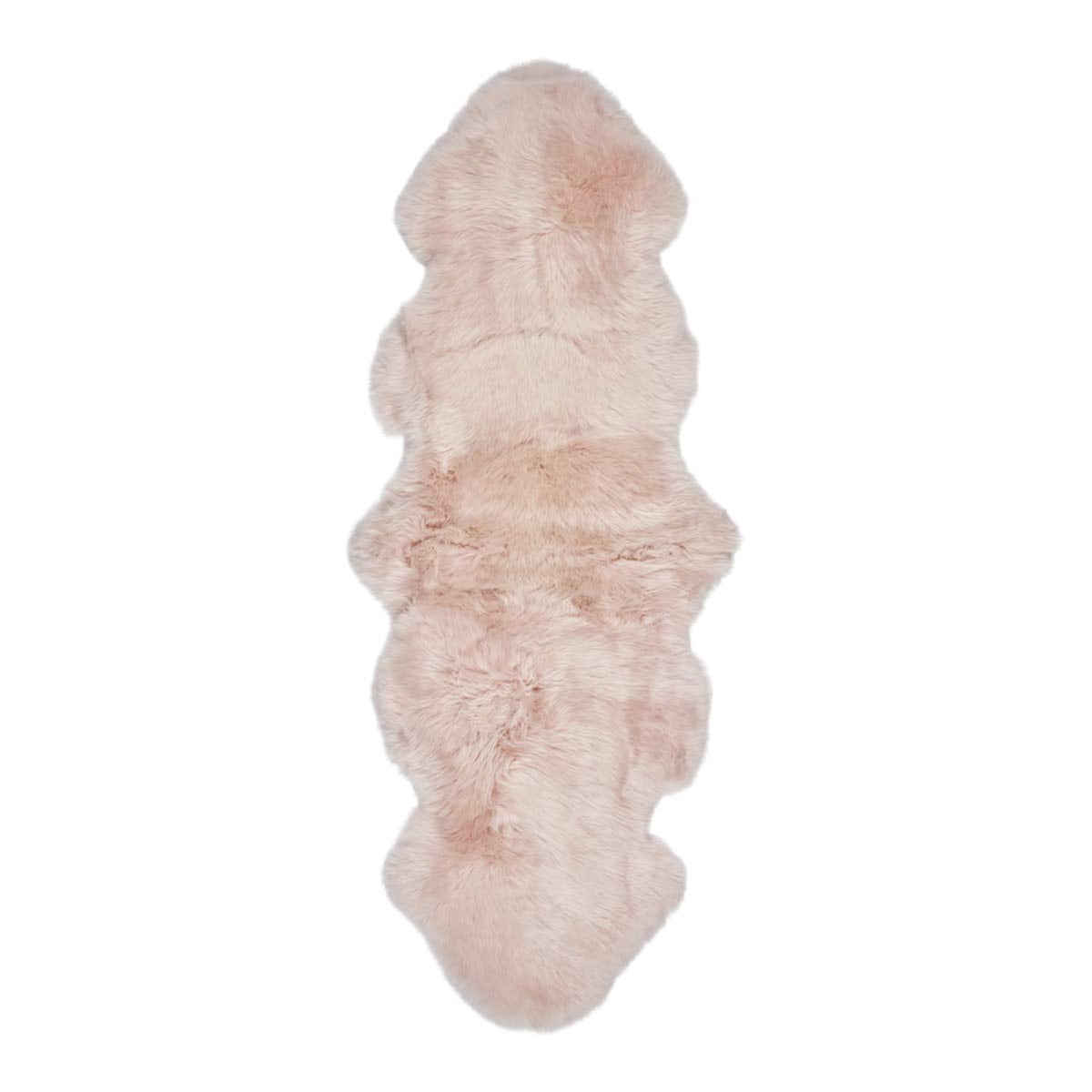 Premium-laatu | Kaksinkertainen uusiseelantilainen lampaannahka | Pitkä villa | Matto 180 cm Karkkipinkki