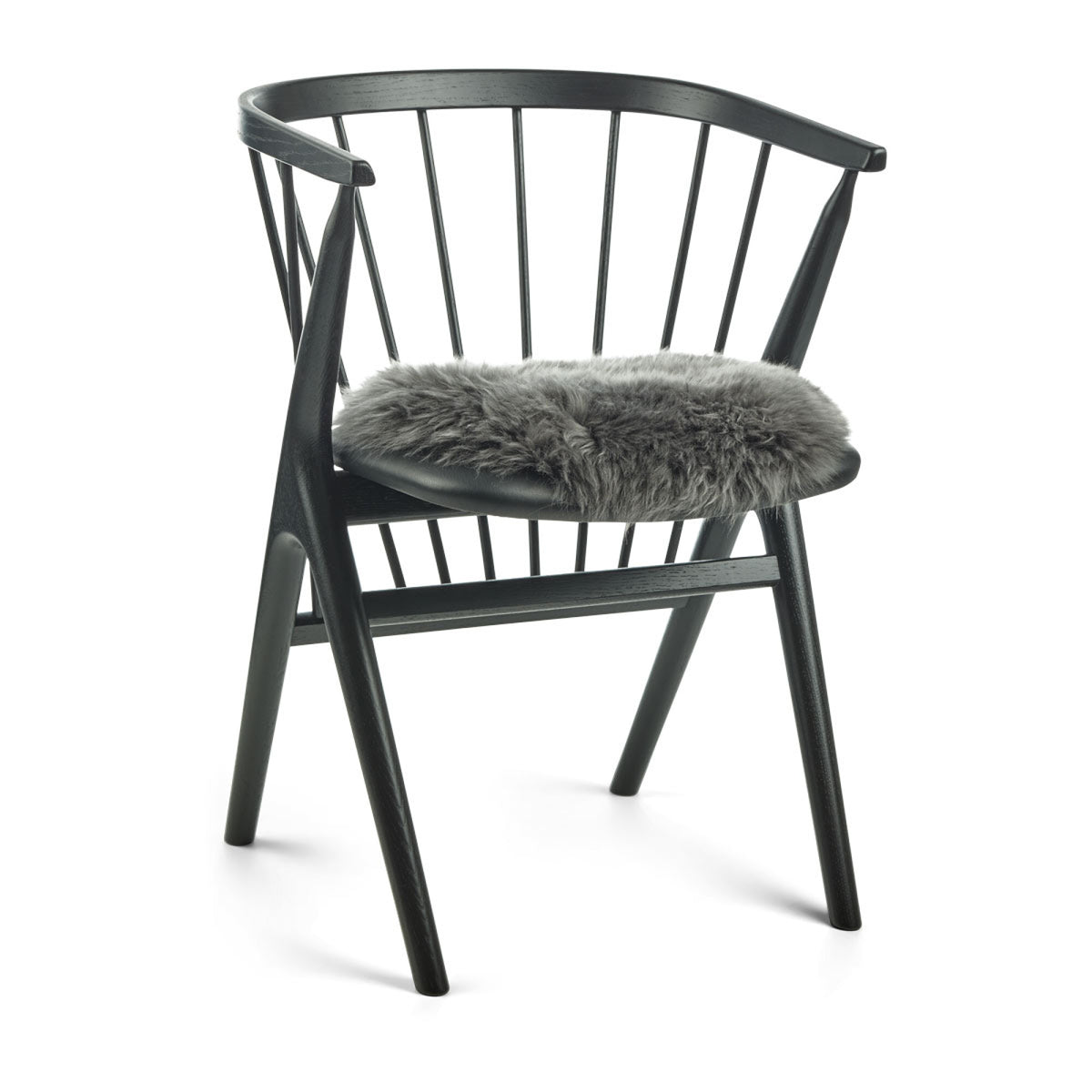 Pitkä Villa Lampaannahka Istuinpäällinen | Ø38 cm Teräs