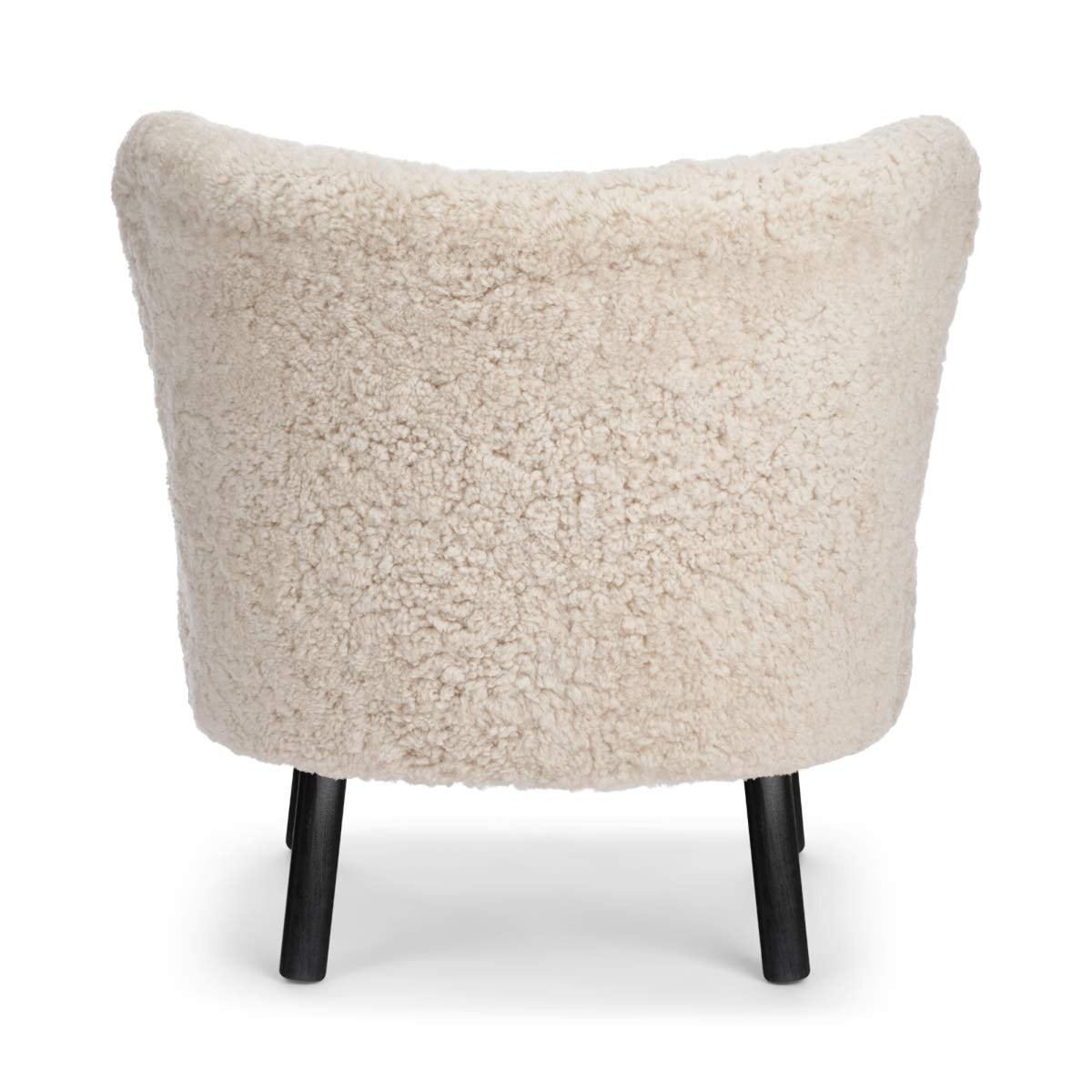 Emil Lounge Chair | Lyhyt villa Helmi / Mustat pyökkijalat