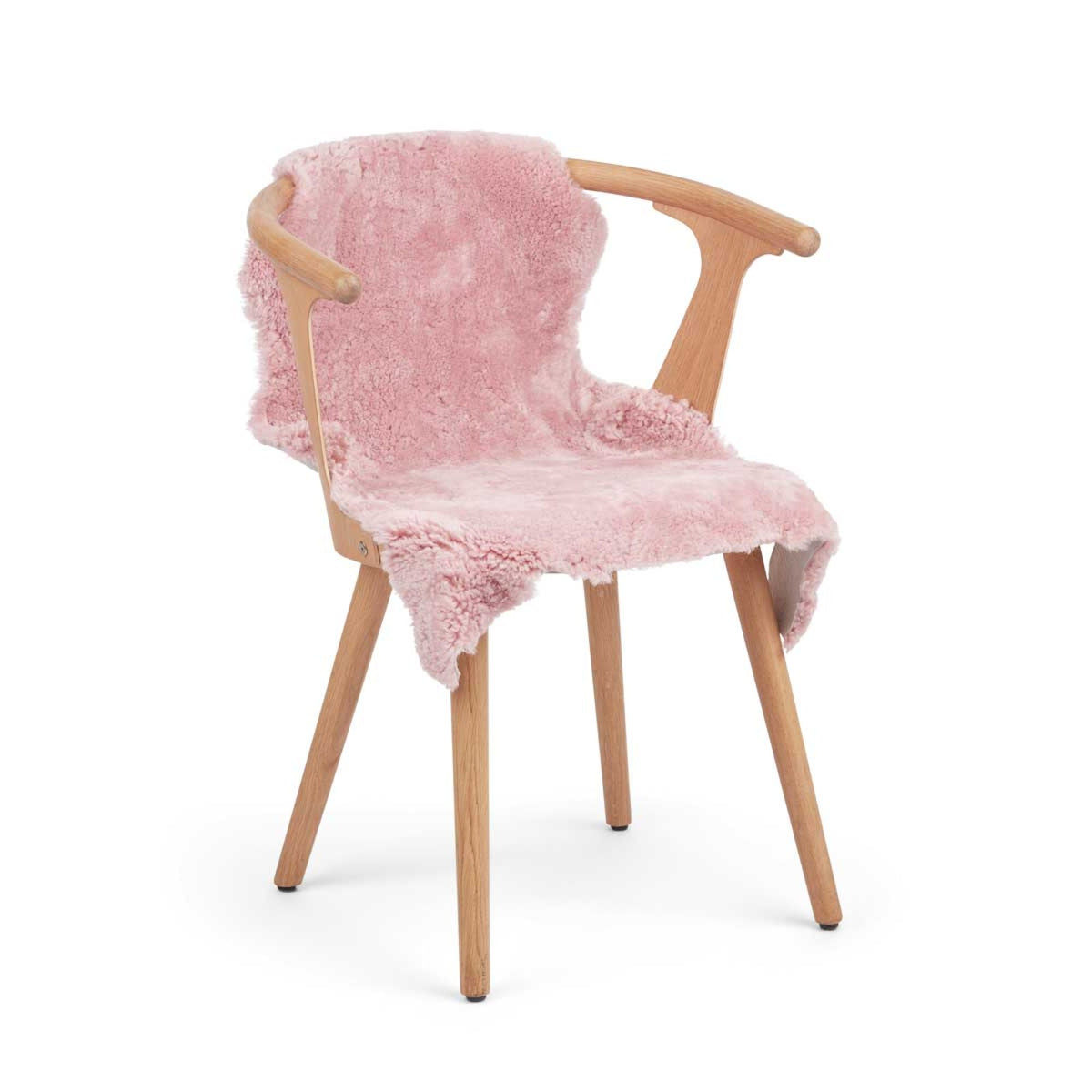 Uusiseelantilainen Lampaannahka | Lyhyt Villa | Värjätty | 90 cm Korallinhopeanpinkki
