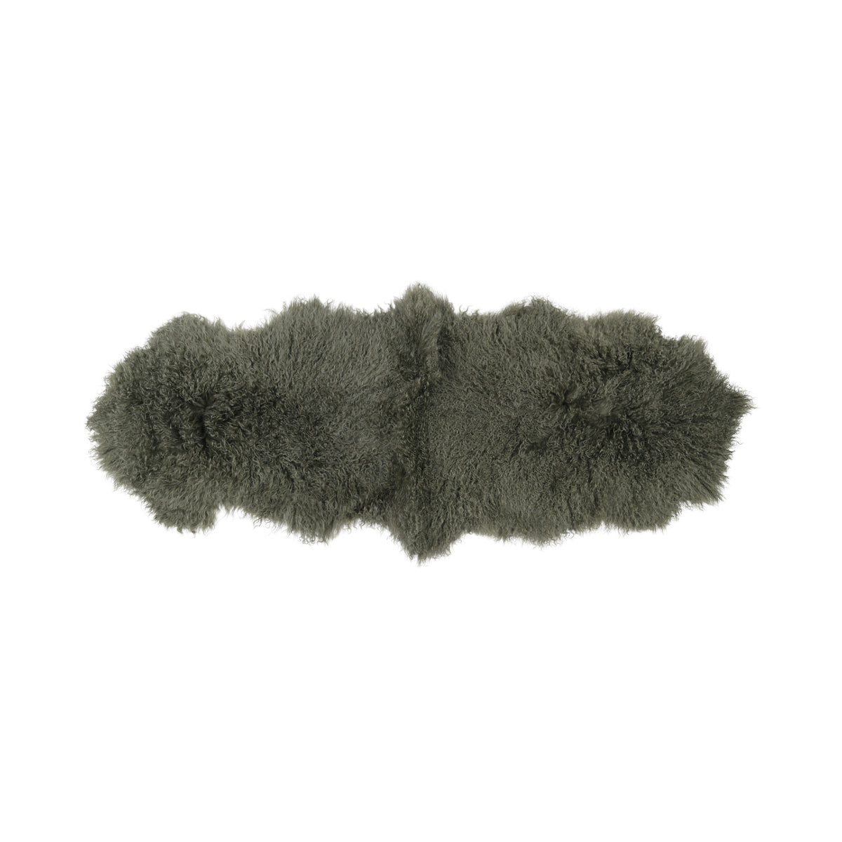 Kaksinkertainen mongolialainen lampaannahka | 150 x 55 cm Hedge Green
