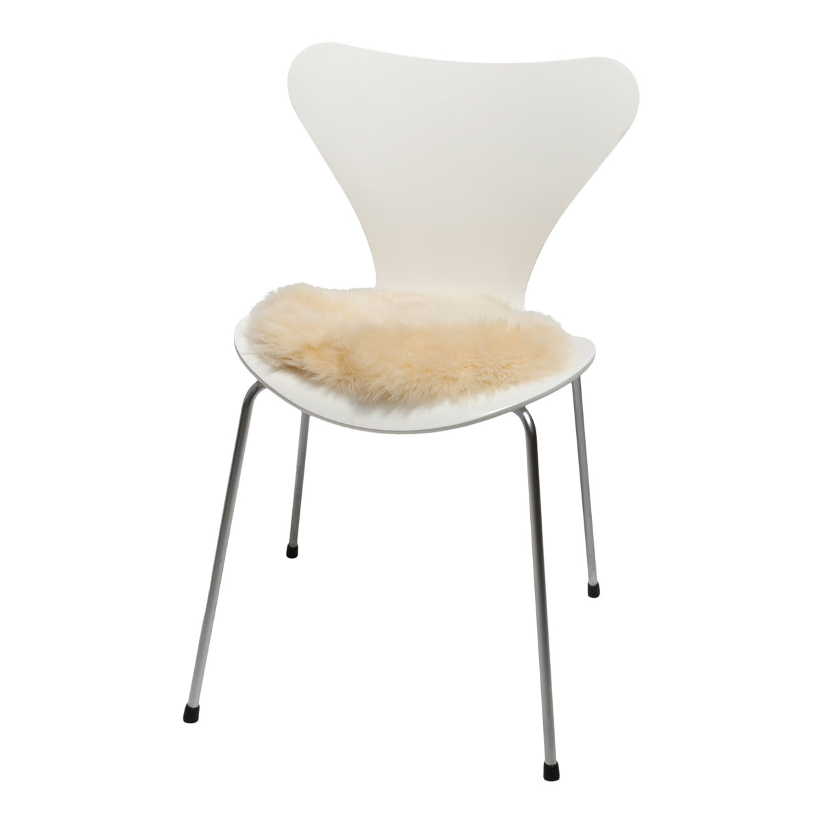 Pitkän villan lampaannahkainen istuinpäällinen, 2 kpl | Ø35 cm Beige