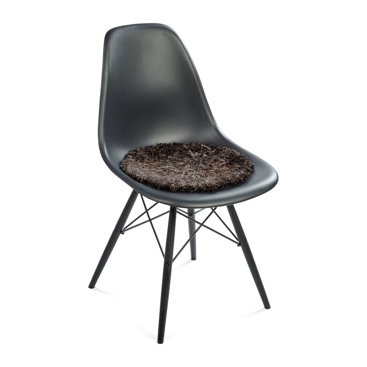 Premium Lyhyt Villa Kihara Lampaannahka Istuinpäällinen | Ø38 cm Cappuccino