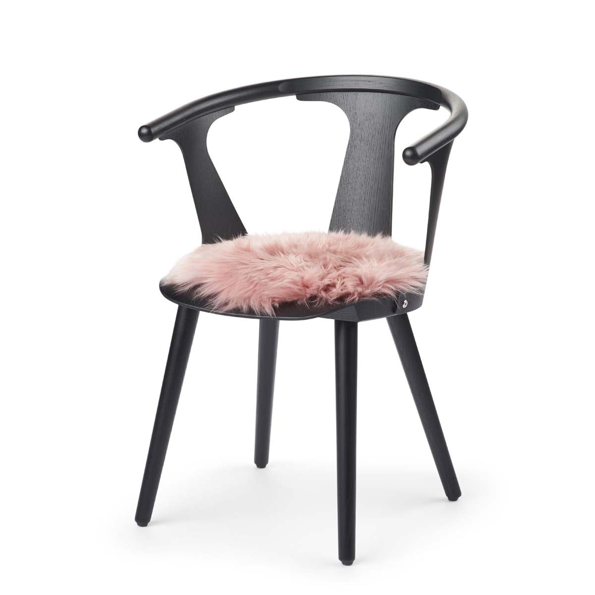 Pitkä Villa Lampaannahka Istuinpäällinen | Ø38 cm Rosa