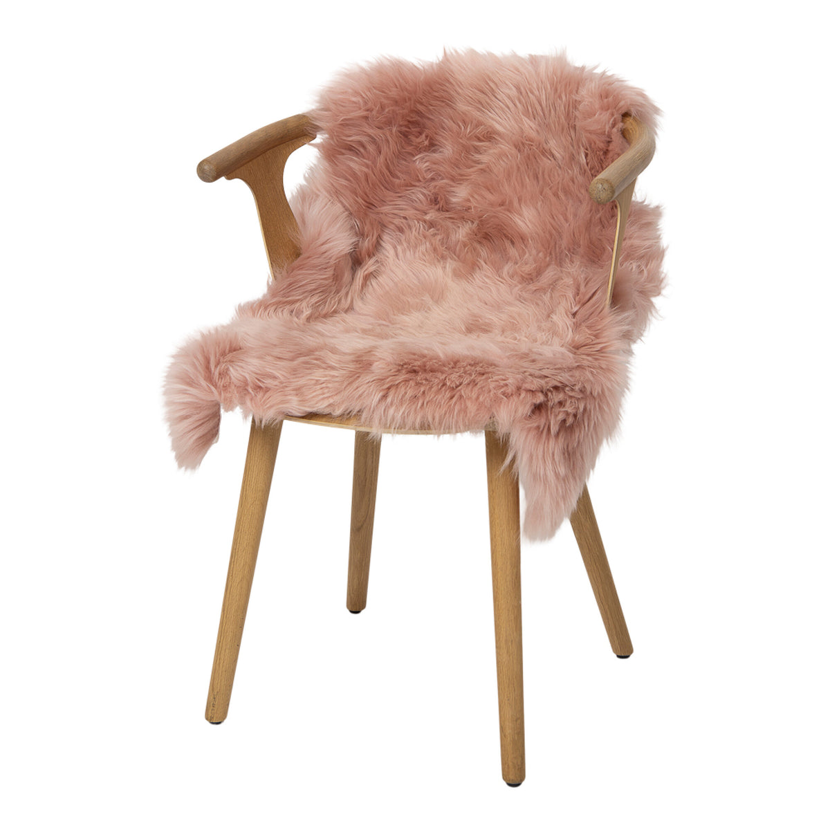 Uusiseelantilainen lampaannahka | Pitkä villa | 100 cm Rosa