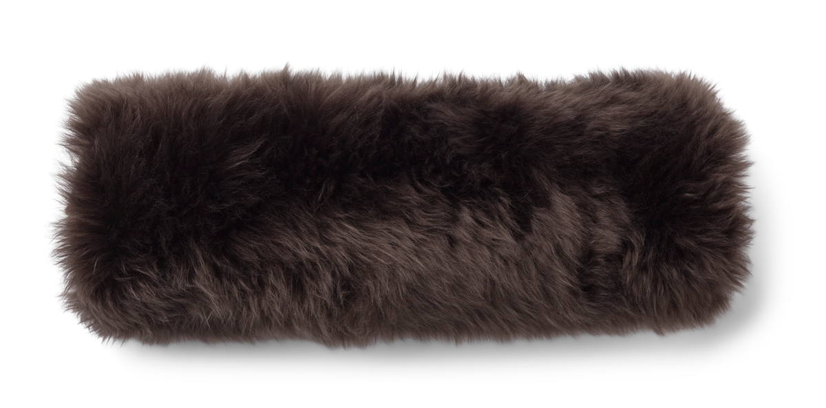 Lampaannahkainen bolstertyyny | D20xL52 cm Pähkinä/Cappuccino