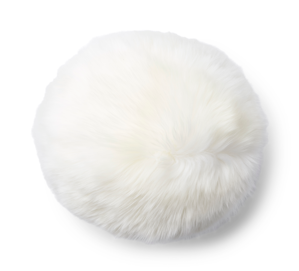 Angelite-pyöreä tyyny | D30 cm | D25 | D35 | Pitkä villa Norsunluu / D30 cm