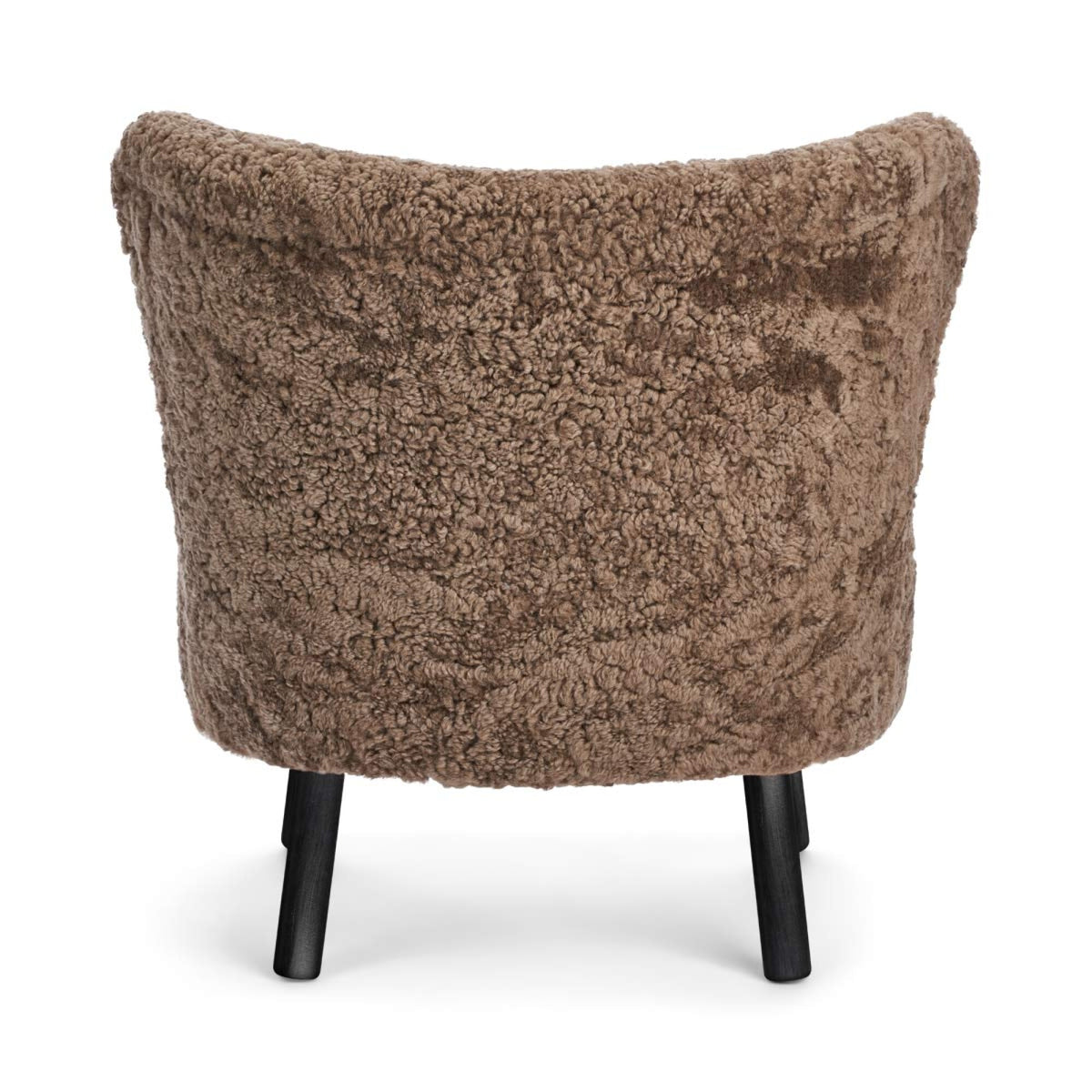Emil Lounge Chair | Lyhyt villa Taupe / Mustat pyökkijalat